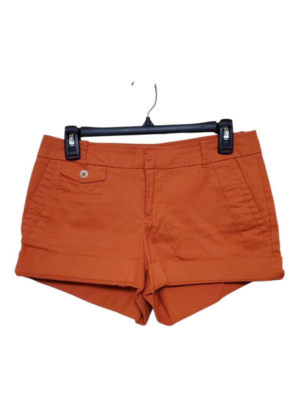 Banana Republic Martin Fit Women's Orange Flat Front Cuffed Hem Shorts Size 4